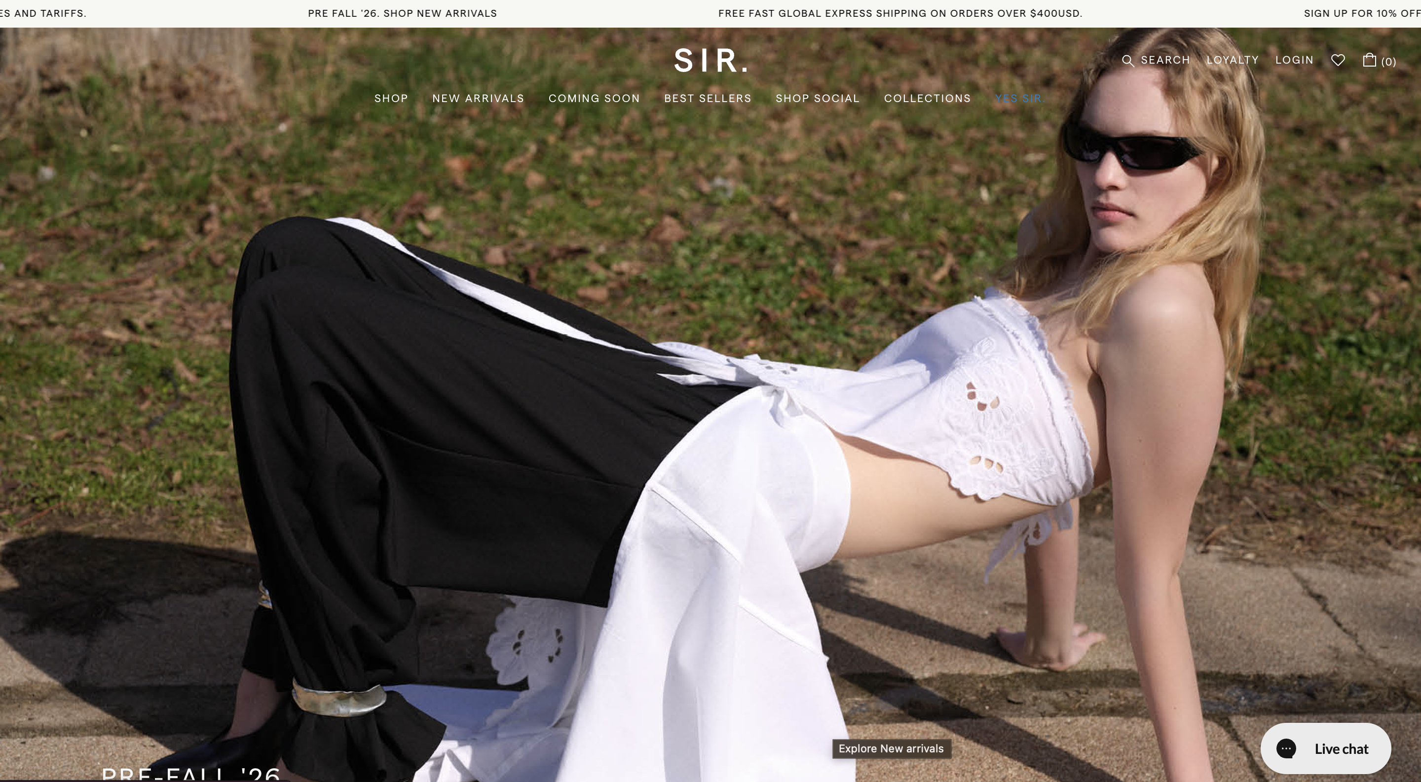 Sir The Label — Fashion E-Commerce